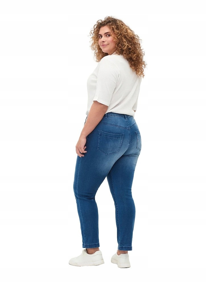 Plus Size Zizzi Džíny Modré Slim Fit Kalhoty 305A N78 46