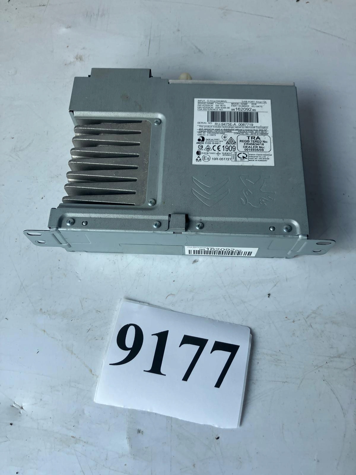 RADIO CITROEN C3 III 9816209280