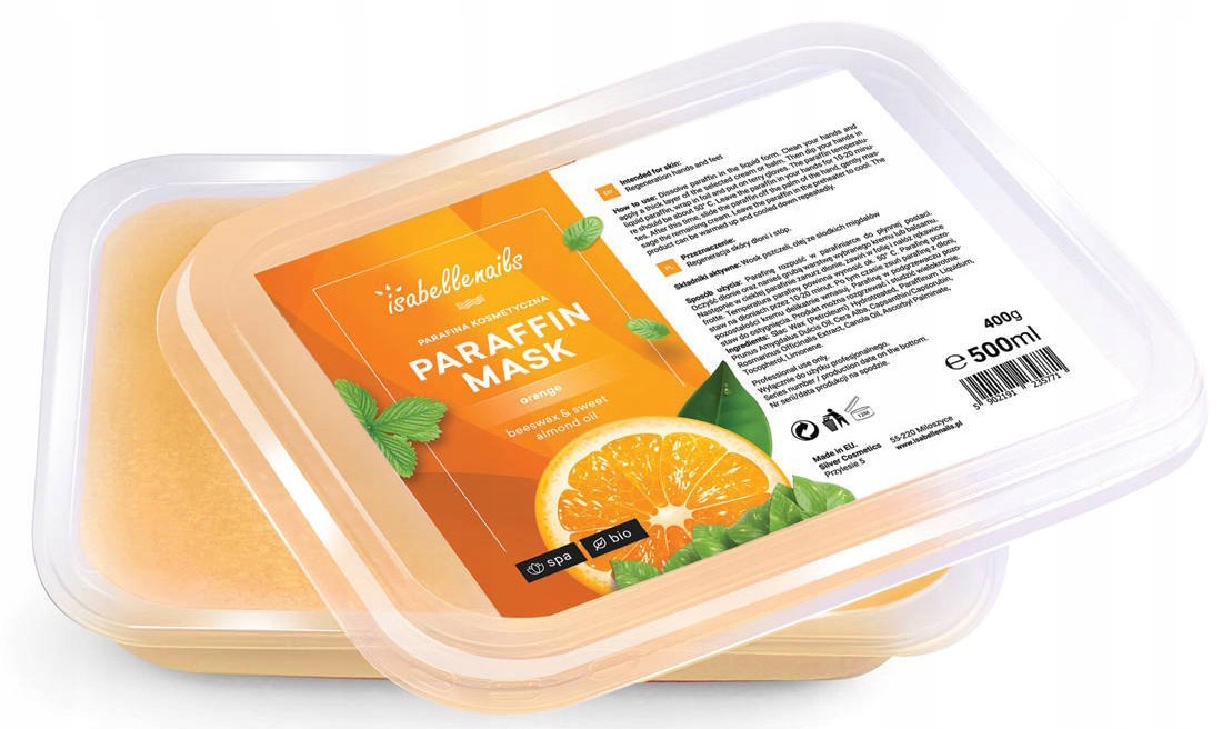 ZESTAW 2X PARAFINA KOSMETYCZNA POMARAŃCZA 500ML Marka Isabellenails