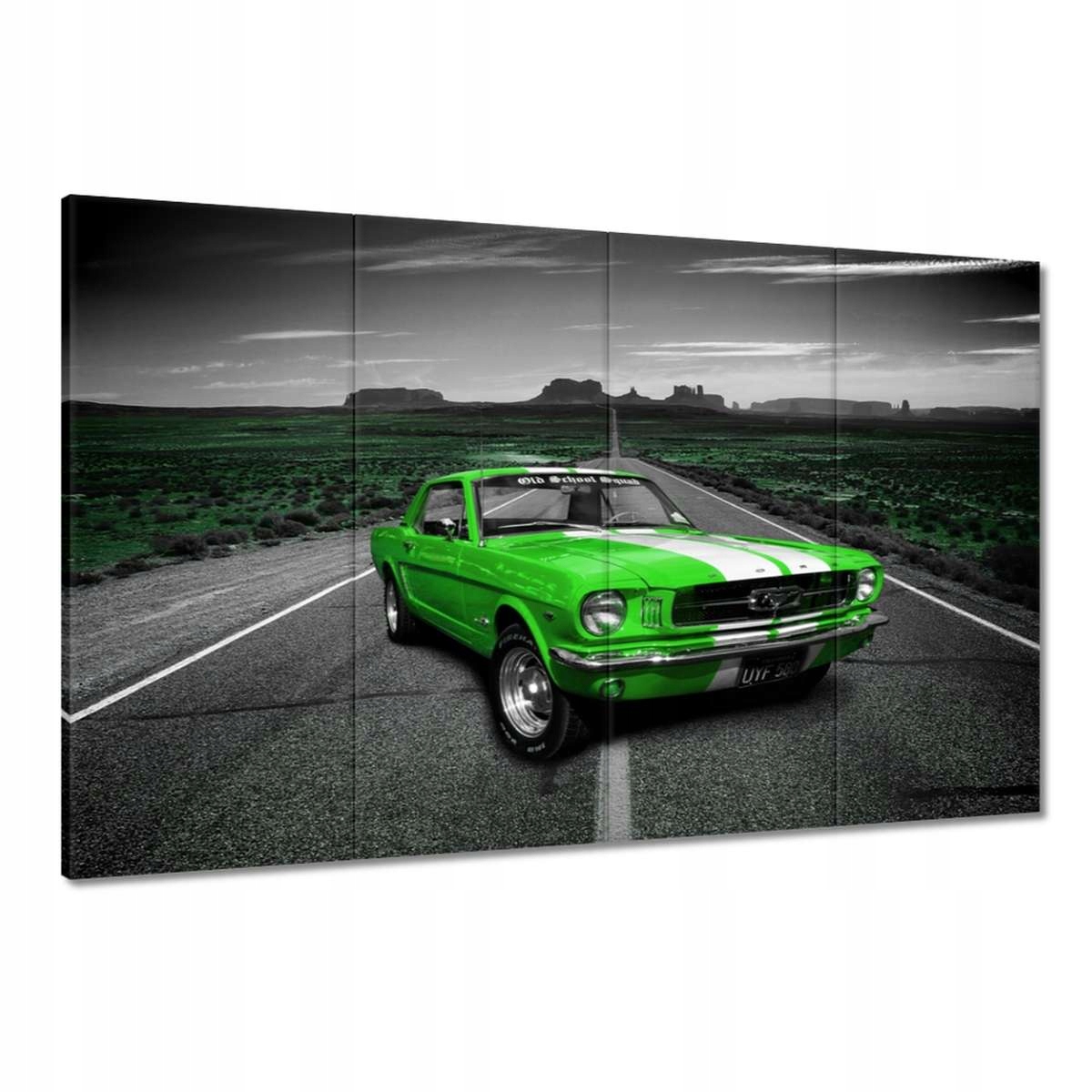 Obrazy 120x80 Limetkový Mustang