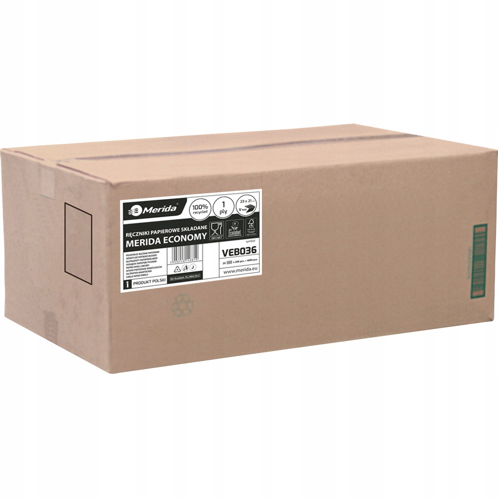 Levně Papírové ručníky Merida Economy bílé jednovrstvé (4000 ks 1 balení)