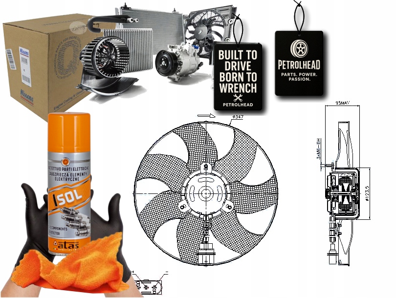 Ventilátor Chladiče Audi A3 Tt Seat Arosa Cordoba #Petrolhead Pro+ Kit4