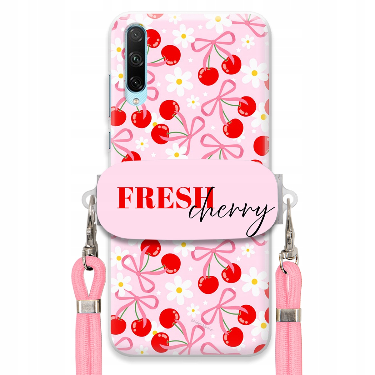 Pouzdro pro Huawei Honor 30i Case Držák Šňůrka Růžová Fresh Cherry Mašle