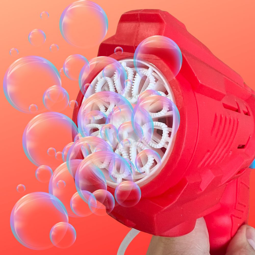 AUTOMATYCZNY PISTOLET NA BAŃKI MYDLANE + PŁYN MASZYNA MASZYNKA DO BANIEK Wiek dziecka 3 lata +