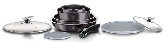 Zestaw garnków Berlinger Haus Carbon Pro stal nierdzewna 9 el. EAN (GTIN) 5999108471223