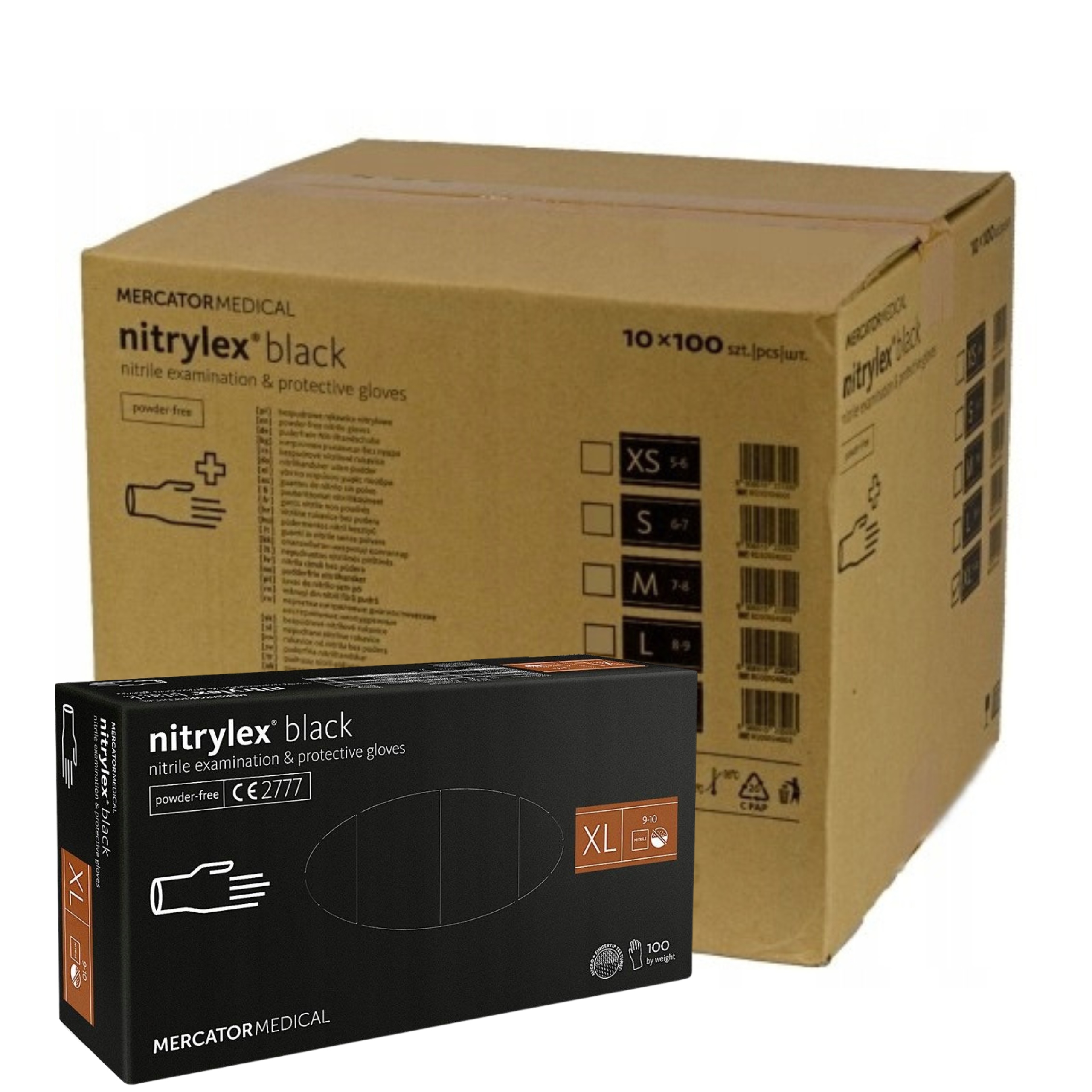

Nitrylex Black Czarne Rękawice Nitrylowe x10