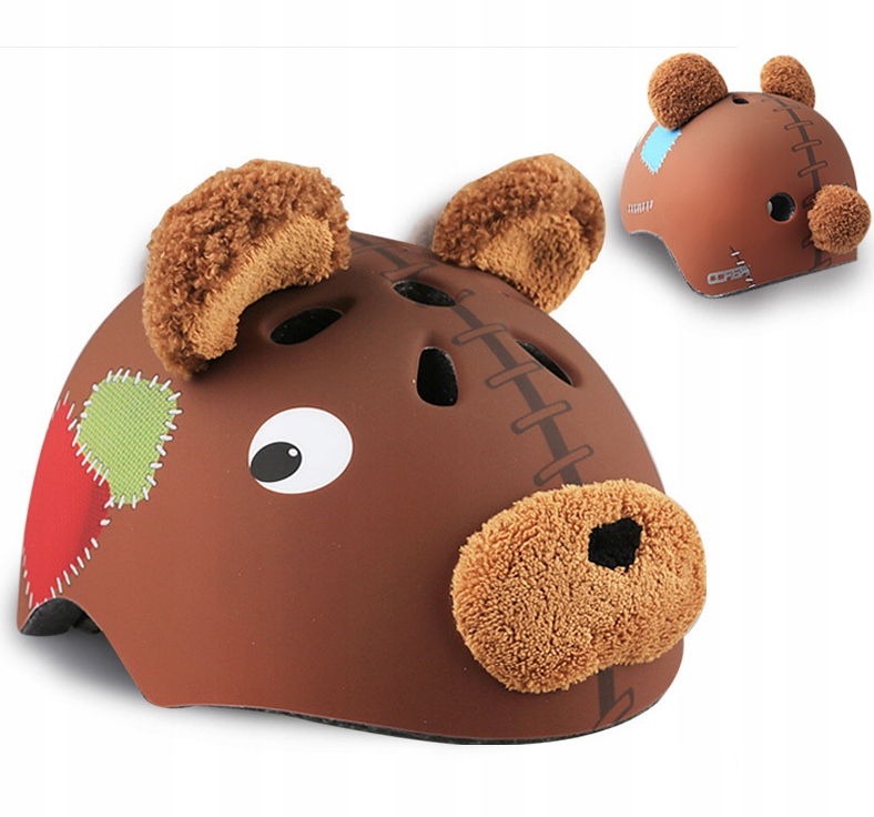 

Ochornny Kask Dziecięcy Rowerowy Miś Niedźwiedź