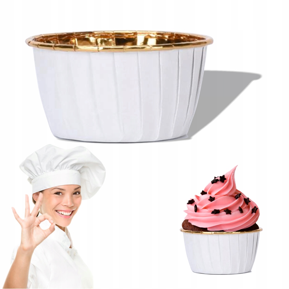 

Kubeczki do muffinek Papilotki 50 szt. Białe