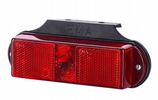 LAMPA OBRYSOWA PROSTOKĄTNA CZERWONA PODWIESZANA