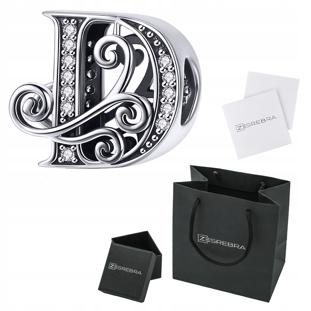 

Charms Litera D do Pandora srebro 925 S925