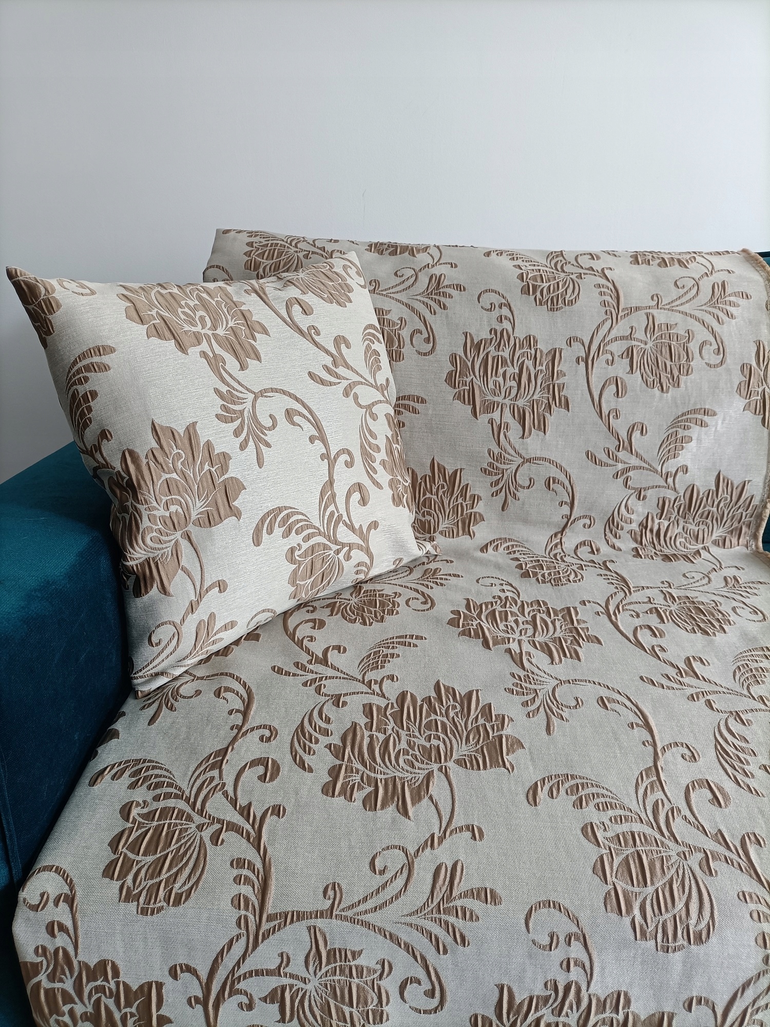 

-50% Klasyczna tkanina zasłonowa Z5 beż/brąz 145cm