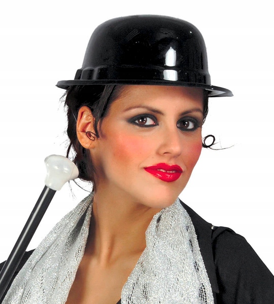 

Melonik Czarny Plastikowy Z Połyskiem Kapelusz