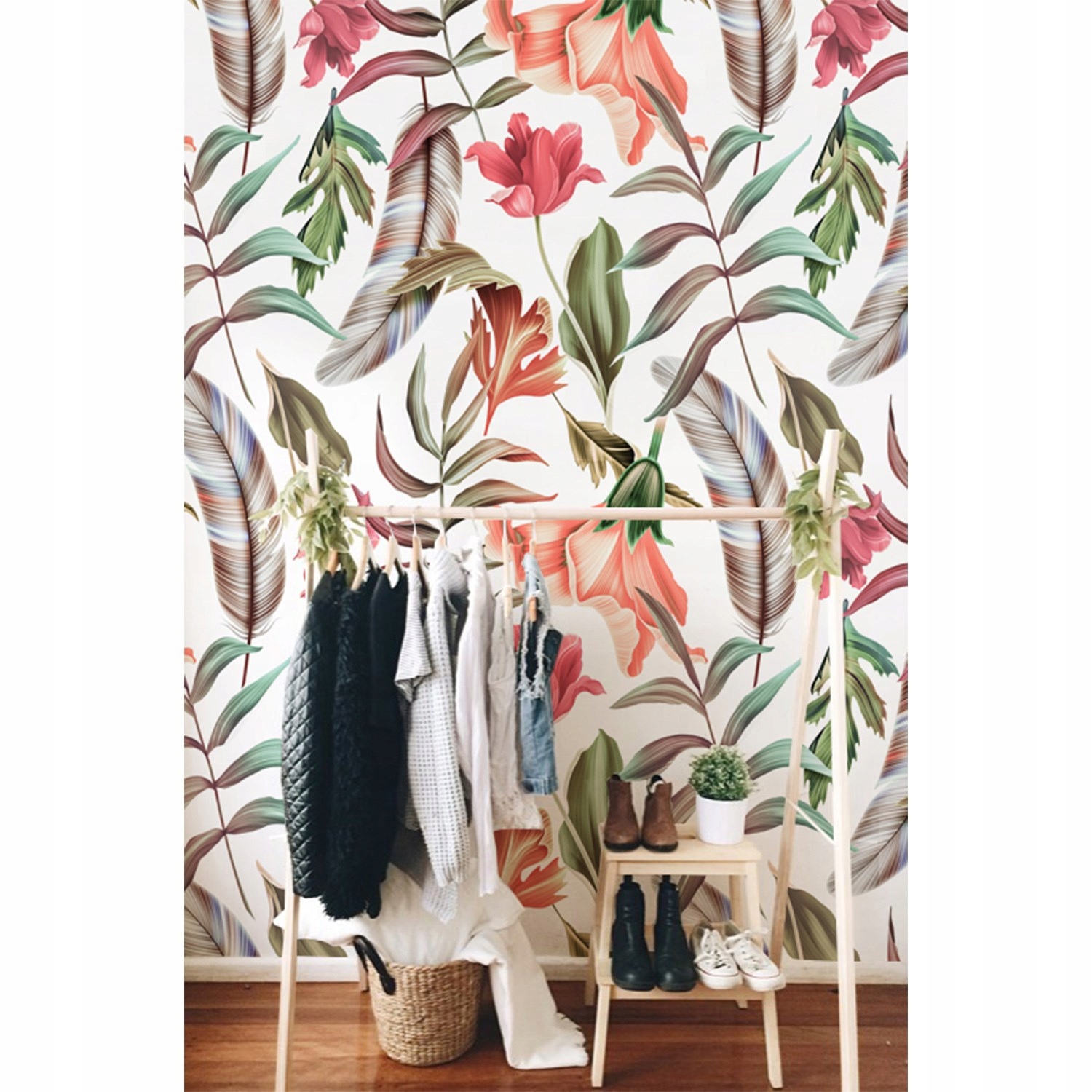 

Tapeta ścienna Kolorowe rośliny i liście 250x250cm