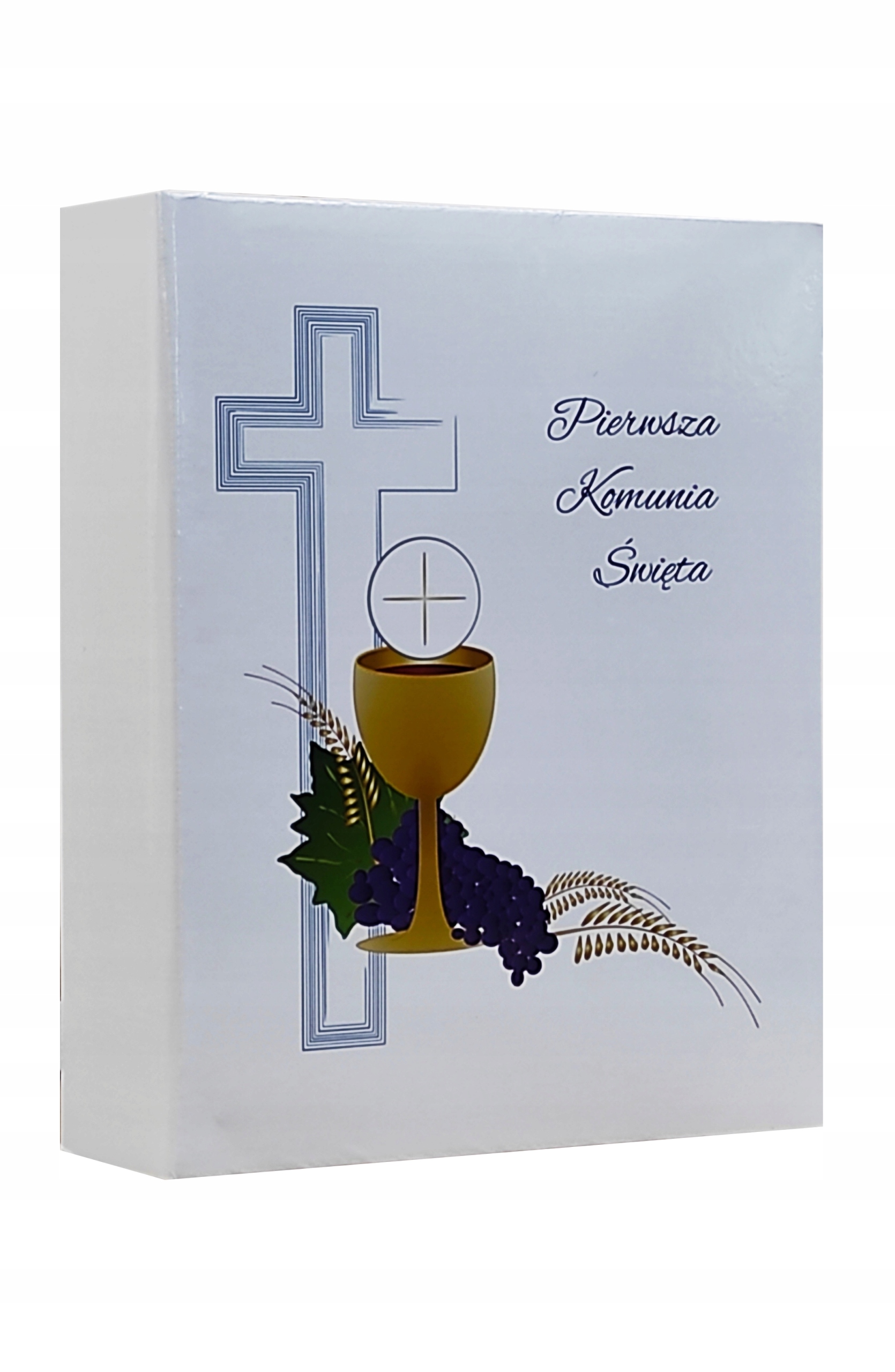 ALBUM VOKK kieszeniowy KOMUNIJNY na 128 zdjęć 10x15 cm wsuwane BIAŁY krzyż