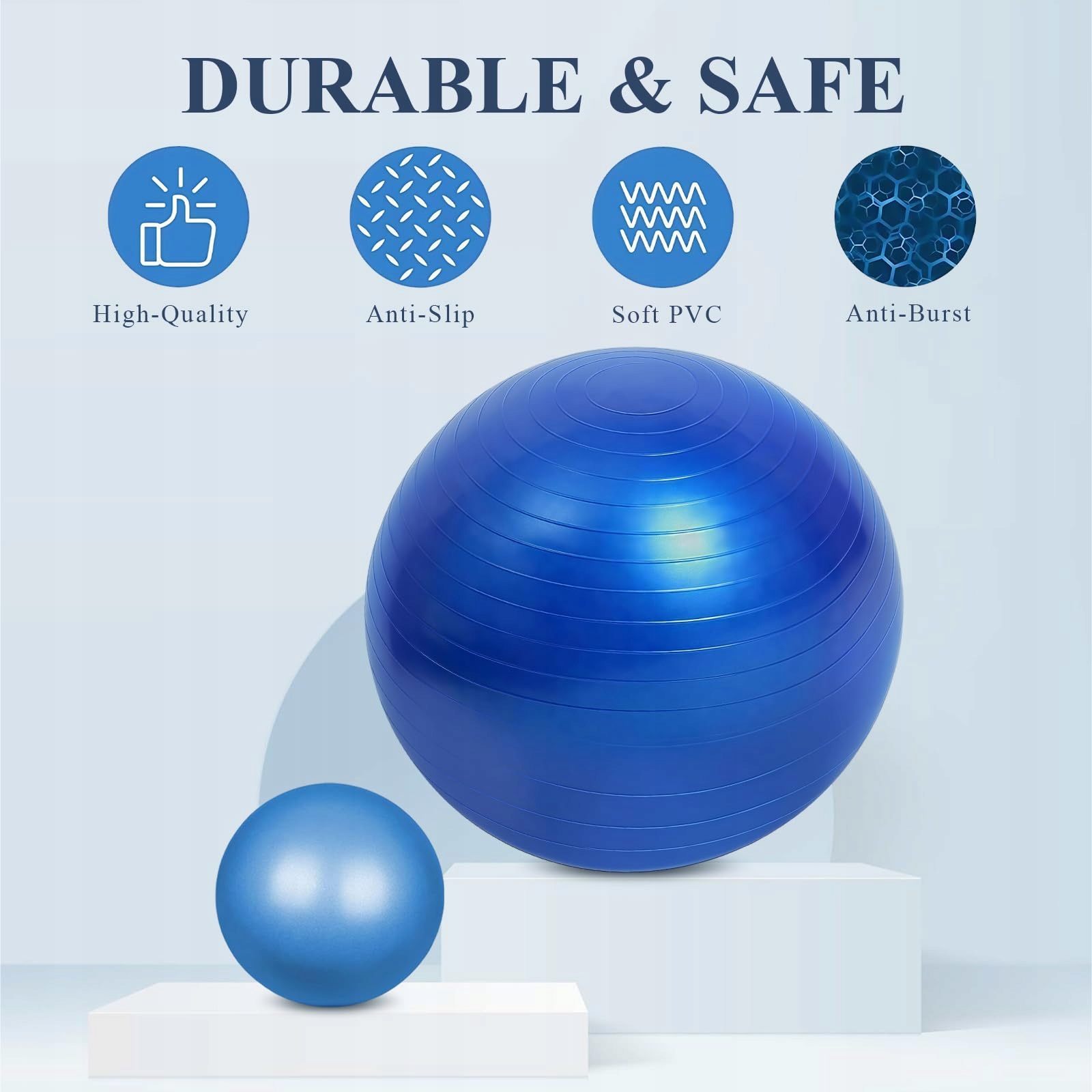 FLINTRONIC Zestaw Piłek Gimnastycznych do Jogi Pilates Fitness 55cm 25cm — miniatura 3