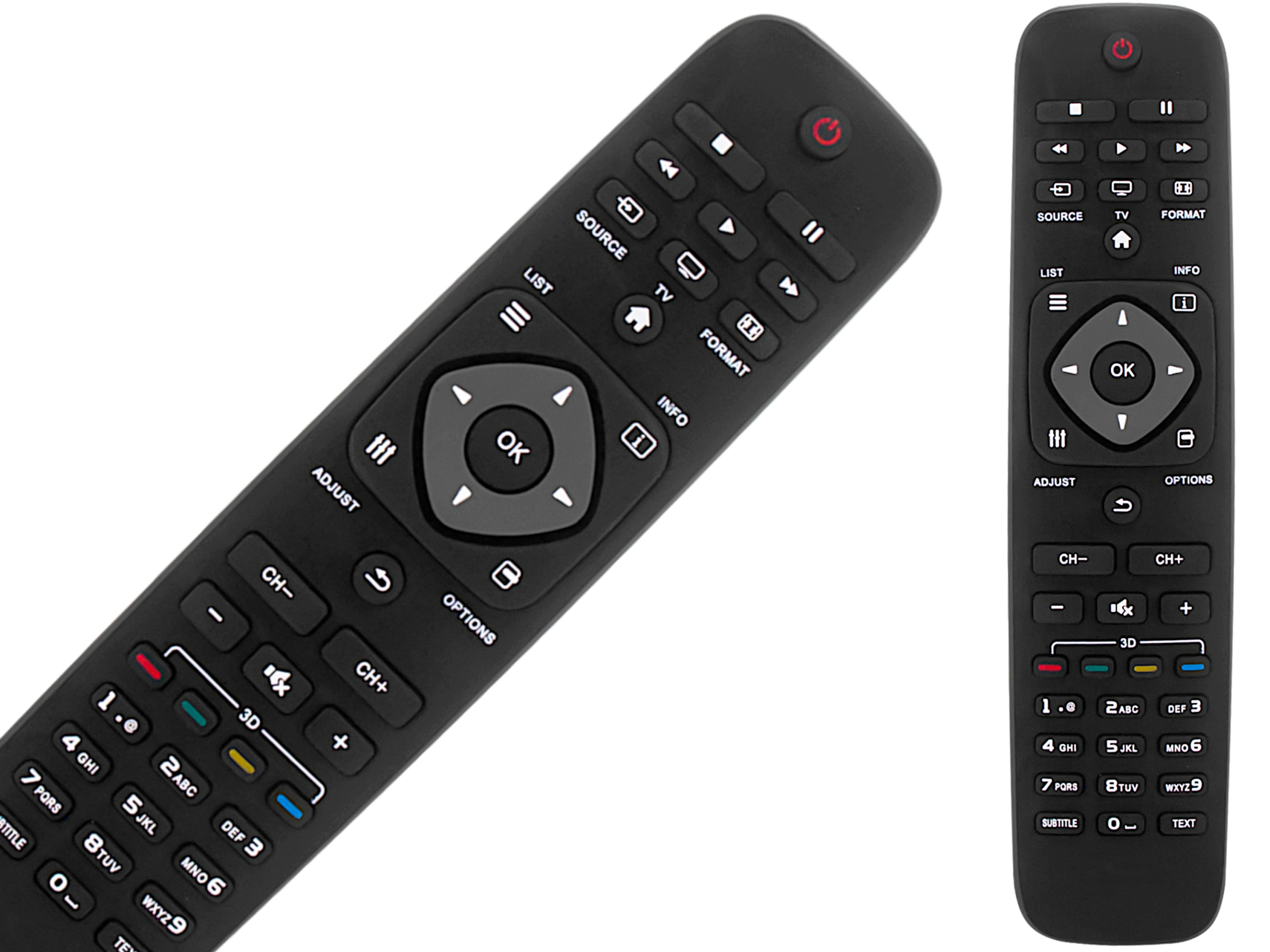 PILOT UNIWERSALNY DO TELEWIZORA ZAMIENNIK CZARNY TV FHD 4K VCR DVR PHILIPS Kolor czarny