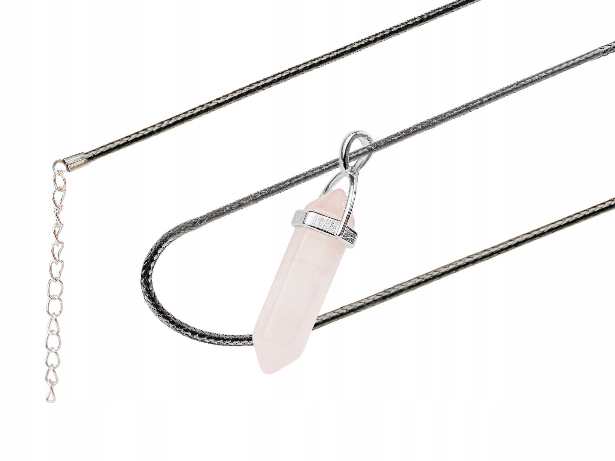 

Wisiorek Różowy Kwarc kamień Rose Quartz naszyjnik