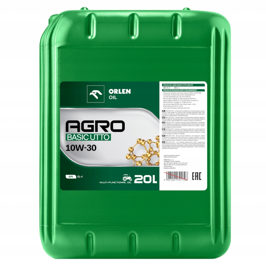 Olej wielofunkcyjny Orlen Agro Basic Utto 10W30 20L 10w-30