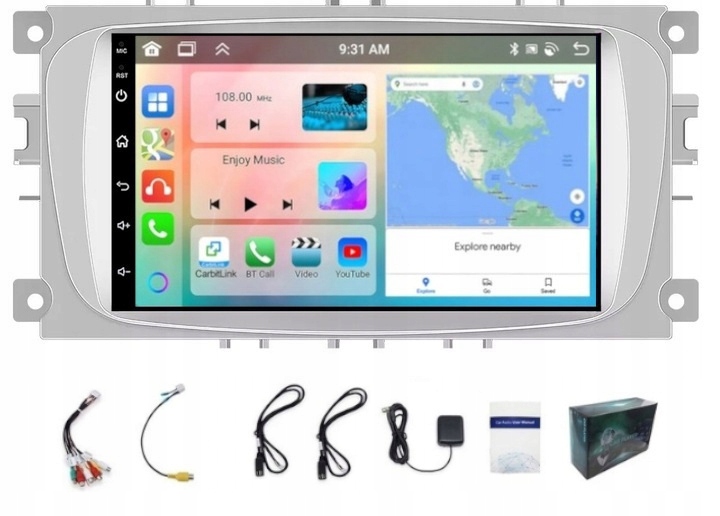Rádio Navigácia Carplay Gps Android Ford Focus Mondeo Smax 4GB 64GB