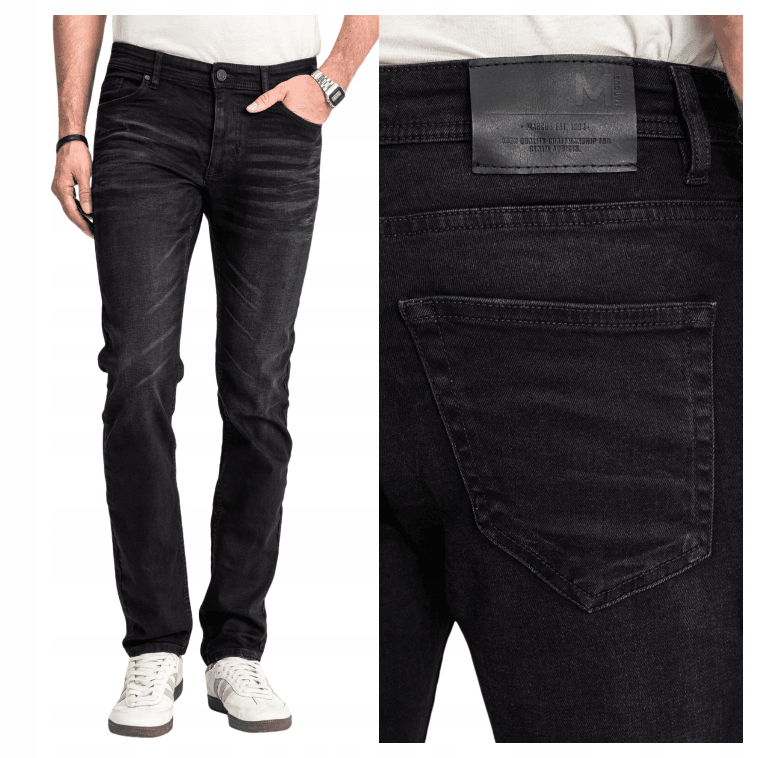 Pánské džínové kalhoty Marcus Felix 2056 Blue Night Used Bavlna W32 L34
