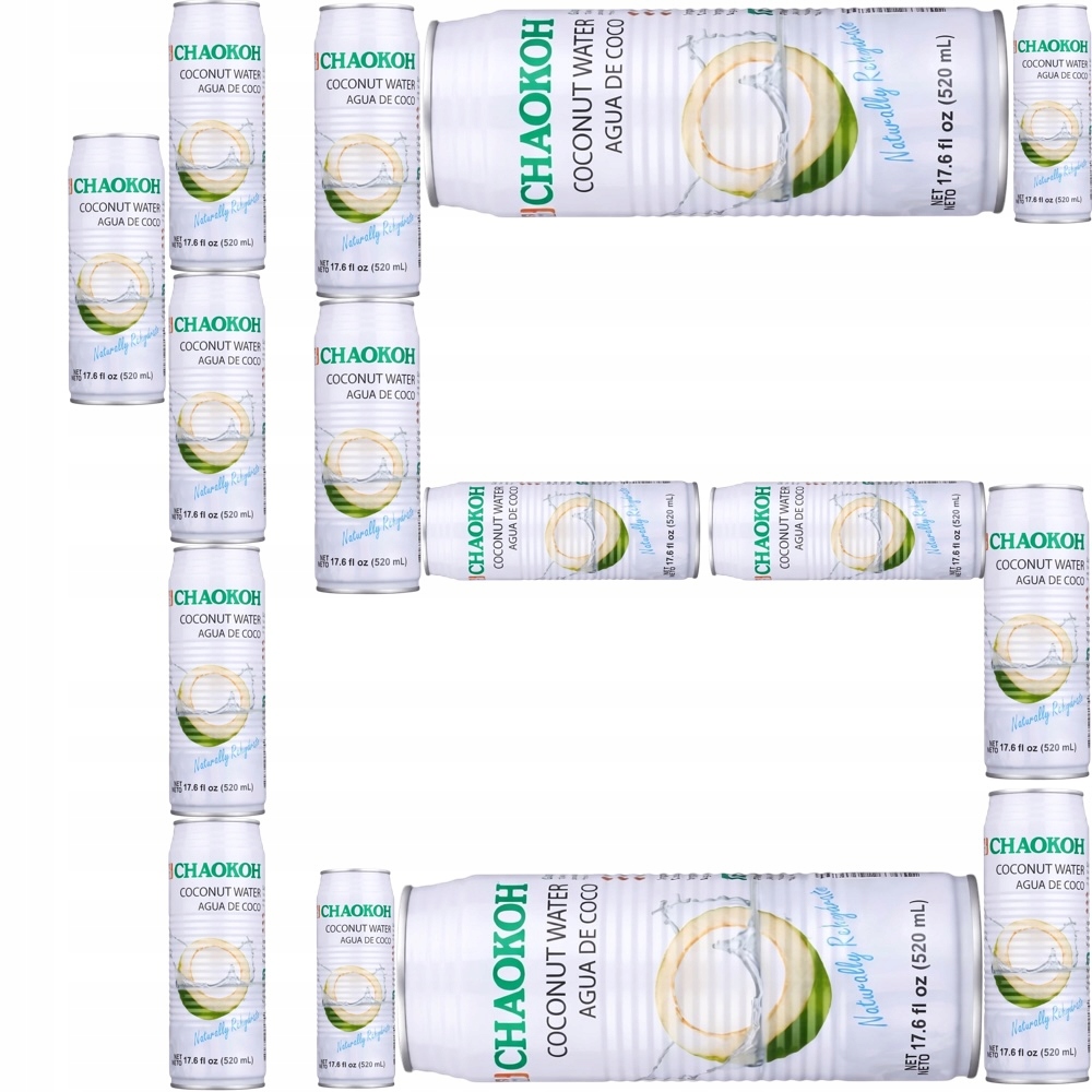 15 x Zdravá Kokosová voda 100% přírodní hydratace 520 ml 0,5 l Chaokoh