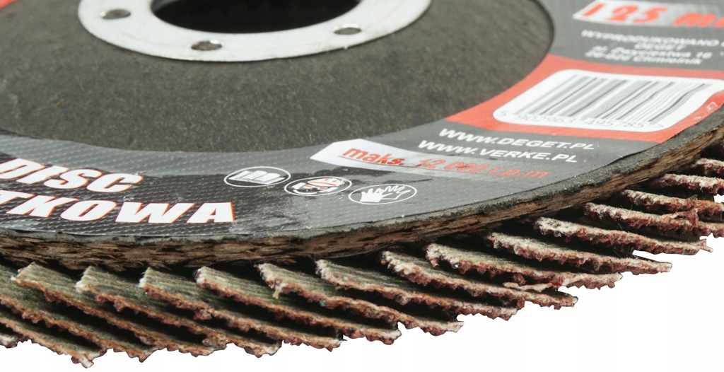 TARCZA DO SZLIFOWANIA LISTKOWA LAMELKA P60 VERKE Rodzaj tarczy ścierna