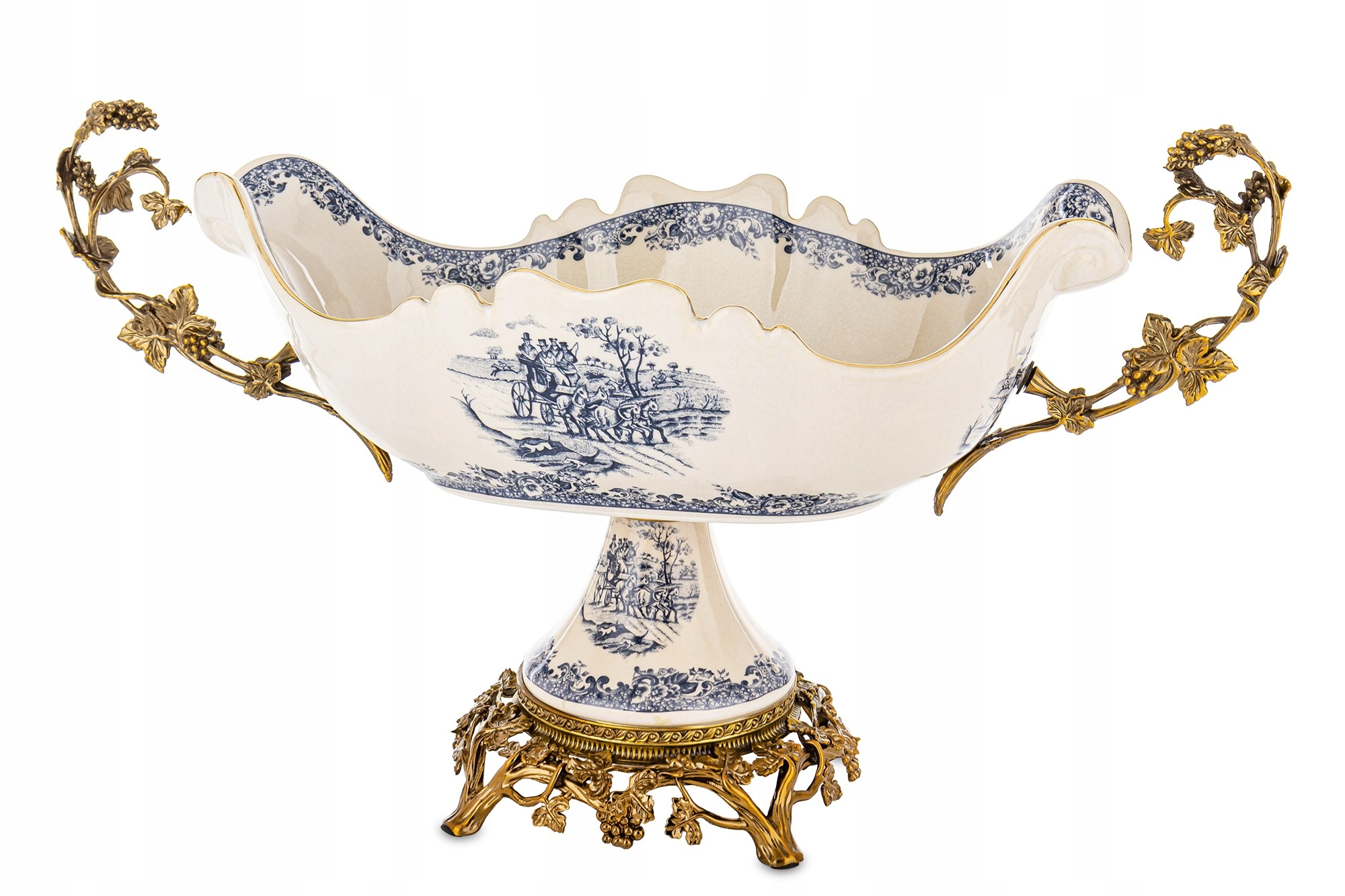 Keramická miska Veľká Podnos Váza Empire Cisárska Zlatá Retro Antik