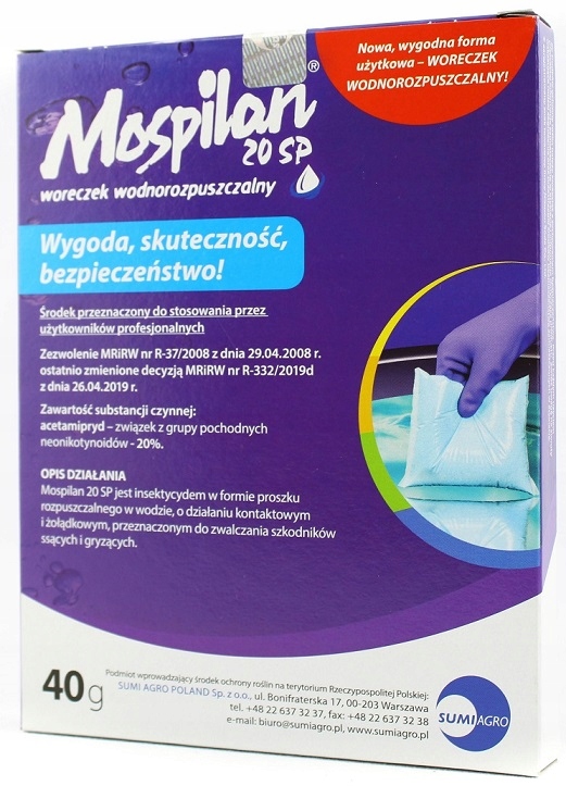 

Mospilan na Ćmę Bukszpanową Mszyce Owocówki 40g