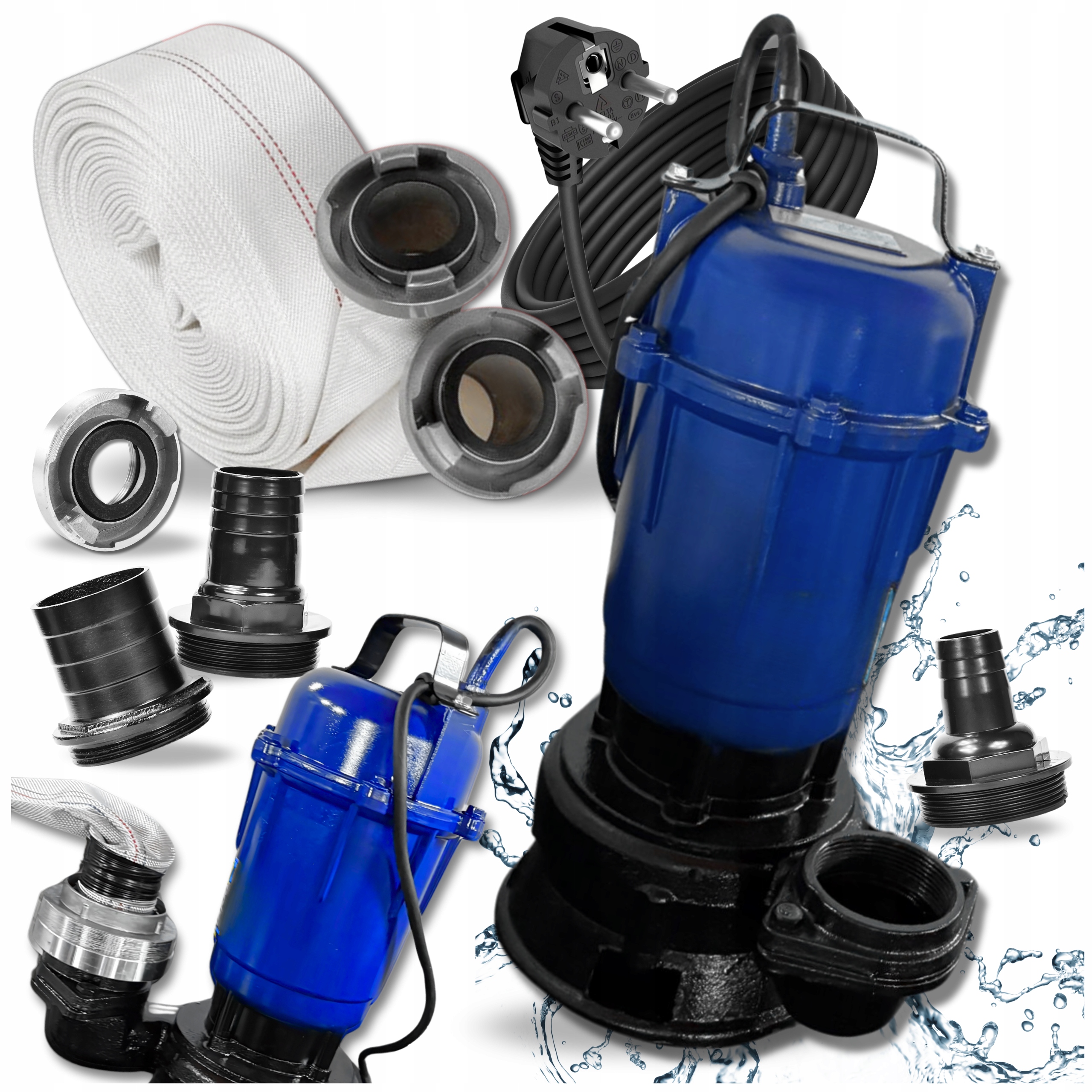 Pompa Do Wody Brudnej Czystej Szamba Z Rozdrabniaczem Mocna 4150W Wąż 2''