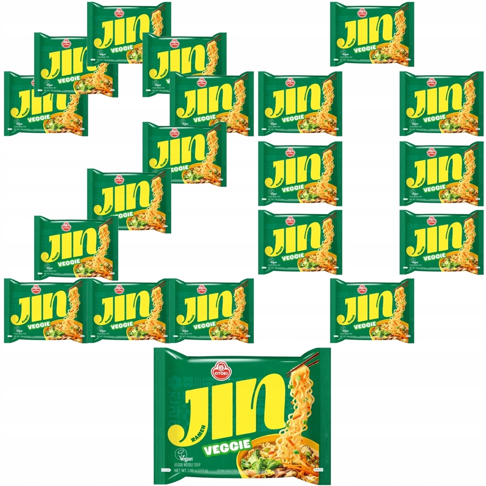 20 x Koreańska Zupka Makaron Instant Jin Ramen Veggie Łagodna 110g Ottogi