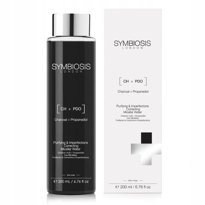 Symbiosis Activated Charcoal Micellar Water Micelární voda s uhlím 200 Ml