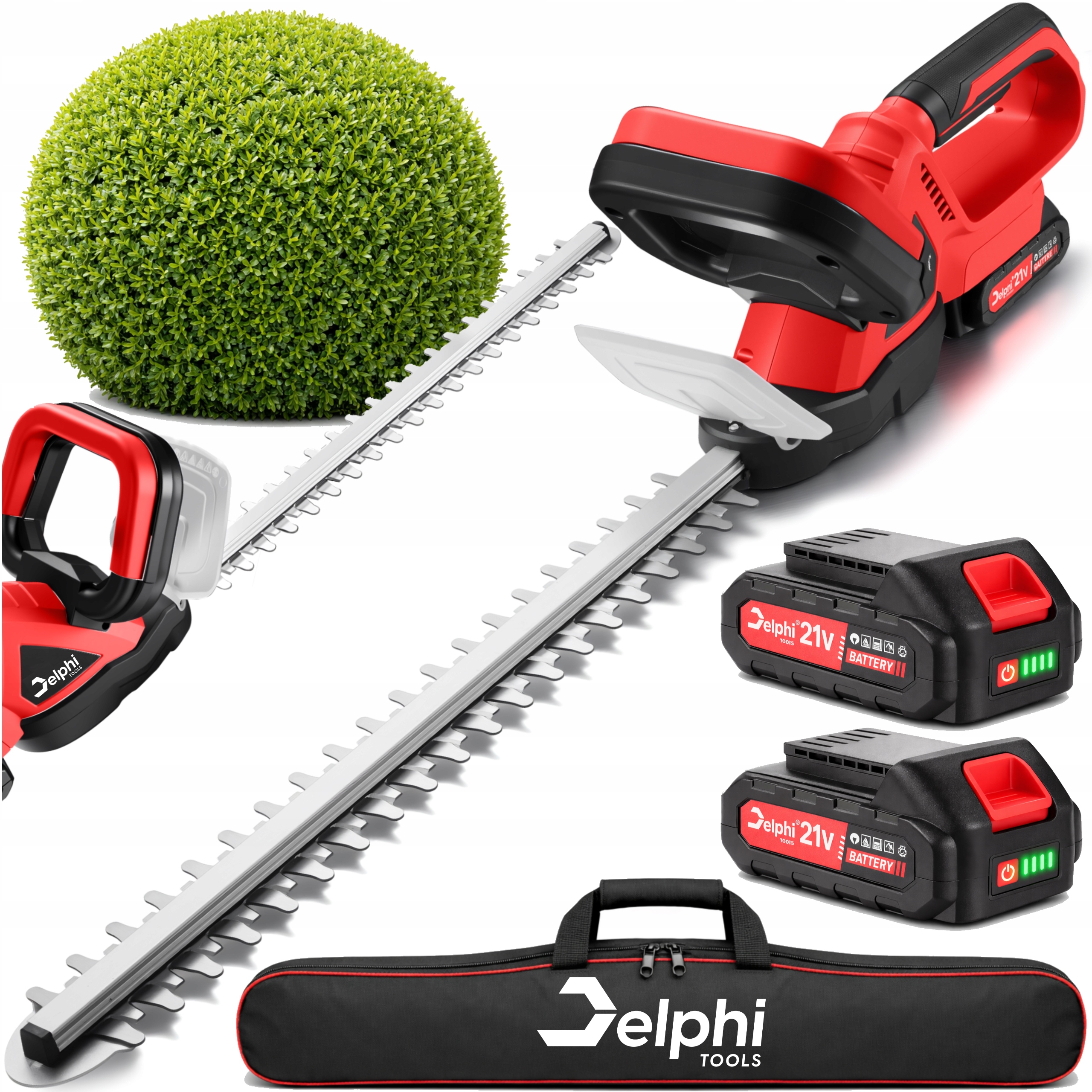 Nożyce Do Żywopłotu Akumulatorowe Do Cięcia Przycinania Krzewów 51 cm Mocne