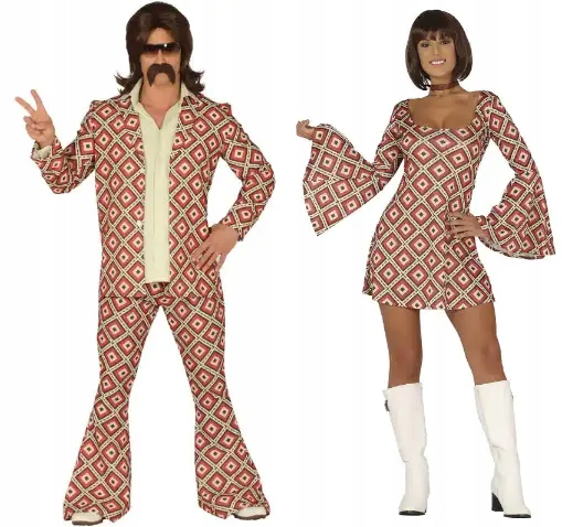 Przebranie Dla Pary Matching Strój Dla Niej L I Dla Niego L Disco Lata 70 K