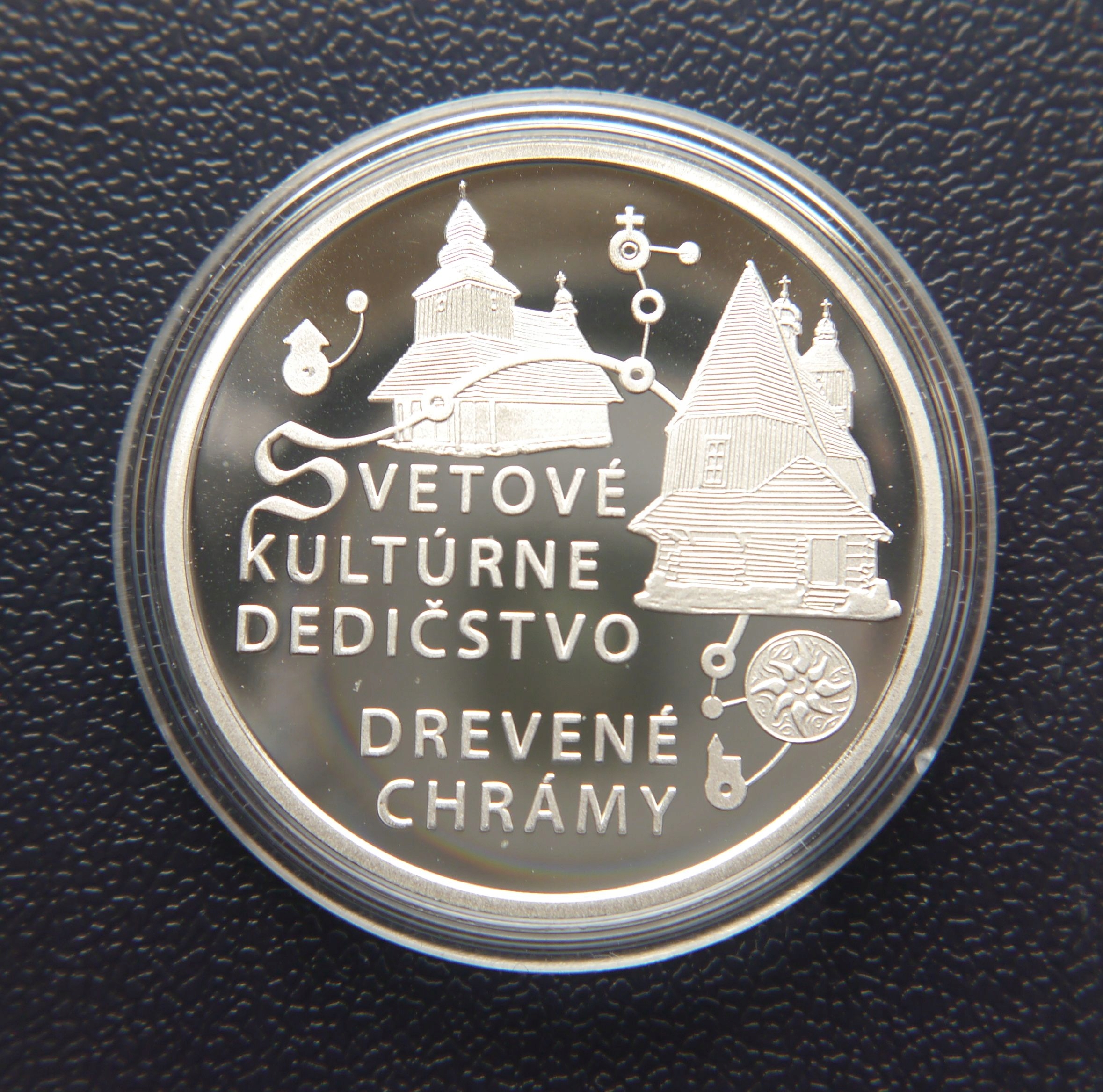 SŁOWACJA 10 EURO 2010 PROOF DREWNIANE DOMY SREBRO