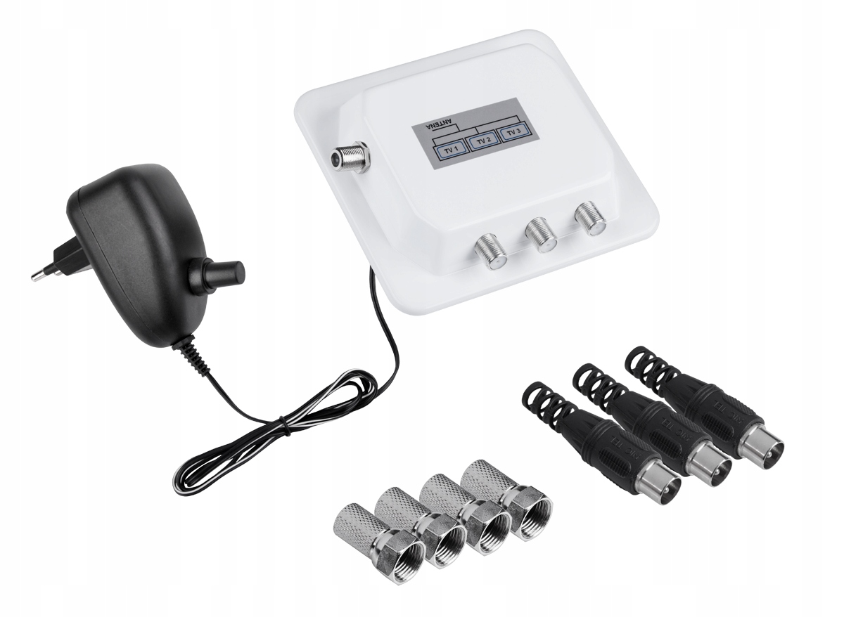 Rozdzielacz sygnału Dvb-t i analogowego x 3 Tv