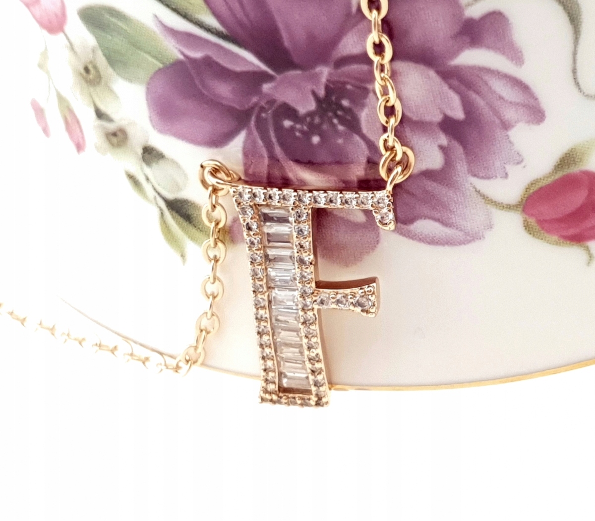 520 Złoty łańcuszek celebrytka 44cm literka F Rodzaj Wyrób jubilerski