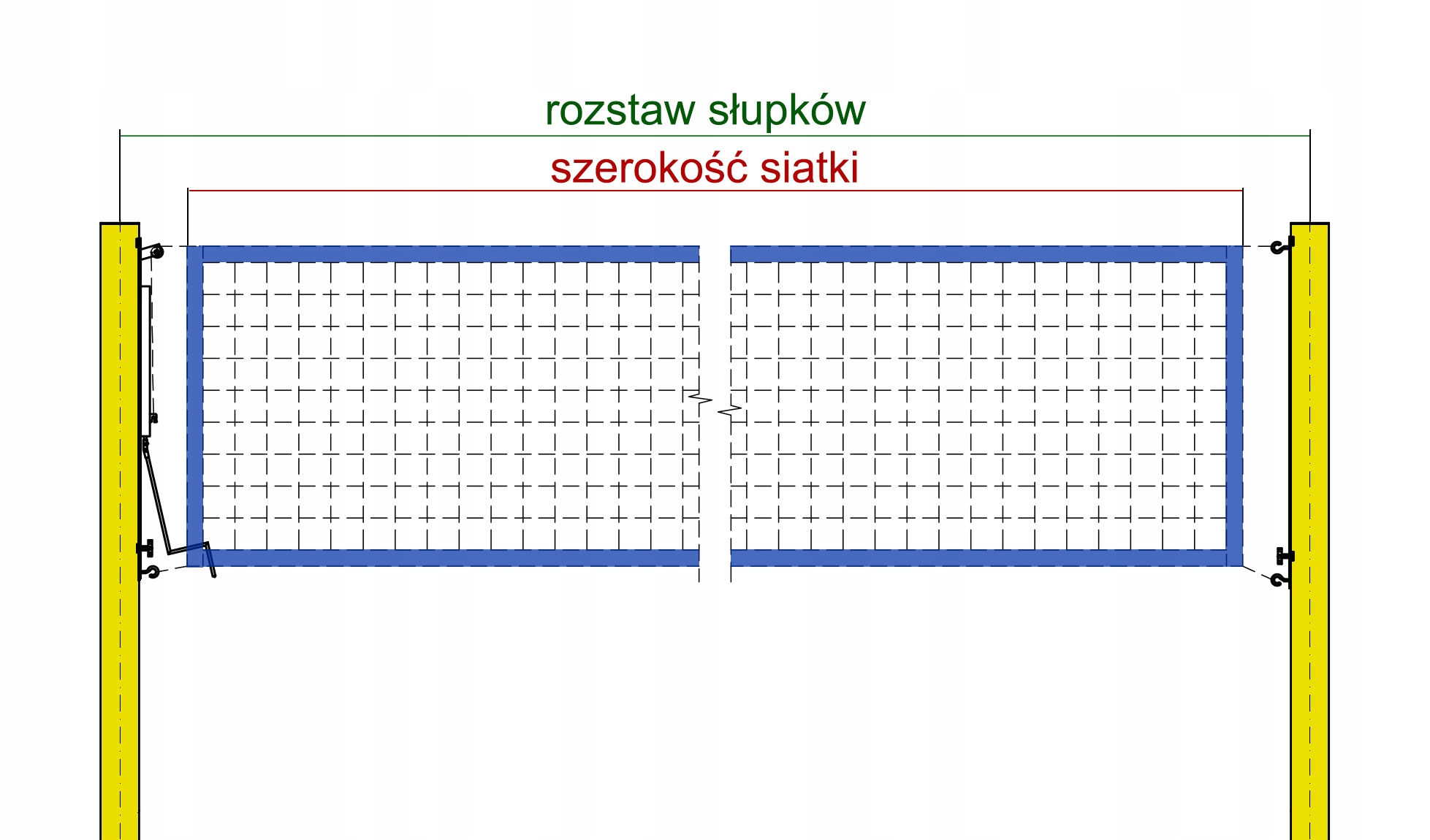 Siatka rek. do siatkówki plażowej PP niebieska EAN (GTIN) 5903899670093