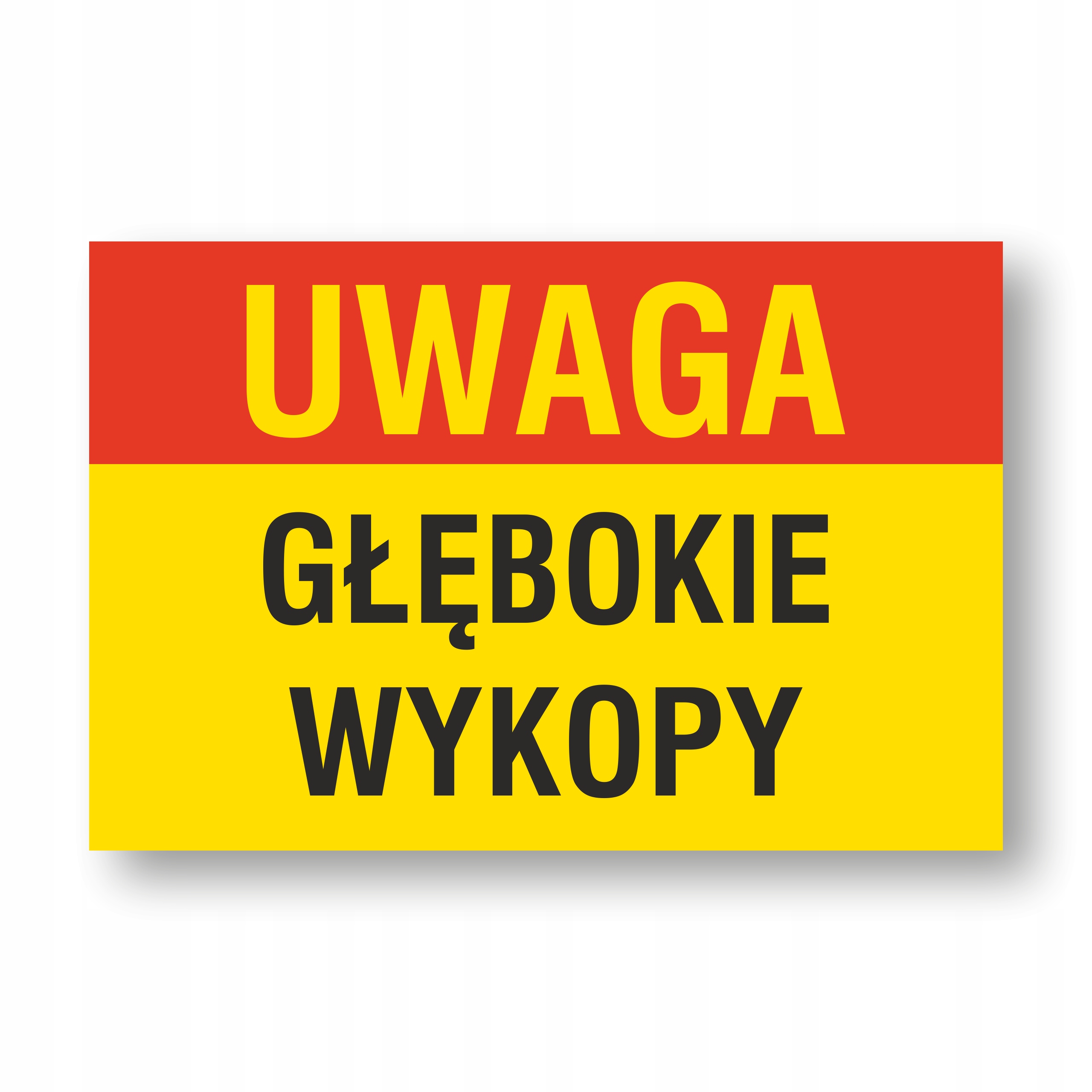 

Tabliczka Głębokie Wykopy 30x20 Pcv 1mm Uv