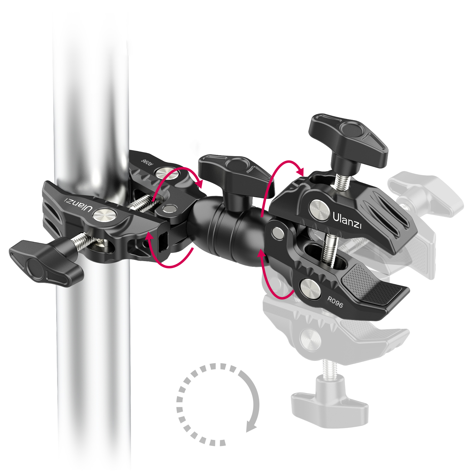 Podwójne IMADŁO Zacisk ULANZI R096 Crab Clamb Magic Arm 1,5 kg udźwigu Stan opakowania oryginalne