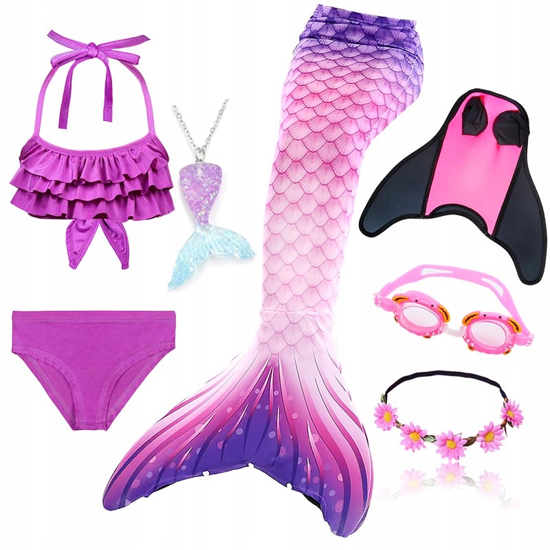 KĄPIELOWY STRÓJ SYRENI OGON SYRENKA SYRENY Płetwą Rodzaj strój dwuczęściowy