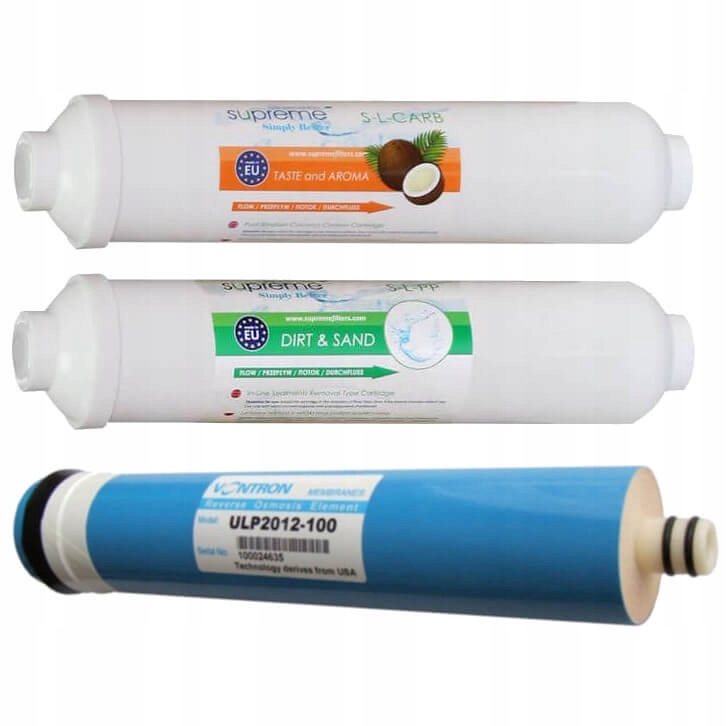 

Zestaw wkładów do filtra Ro osmozy membrana 100GPD