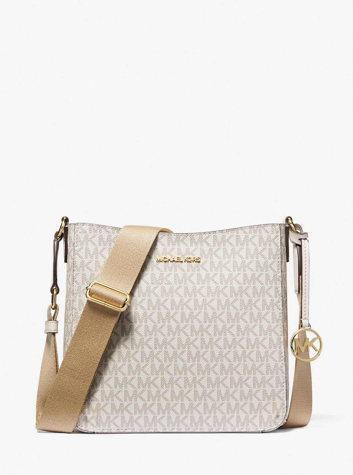 Michael Kors dámská kabelka, crossbody Messenger Logo světlá vanilla