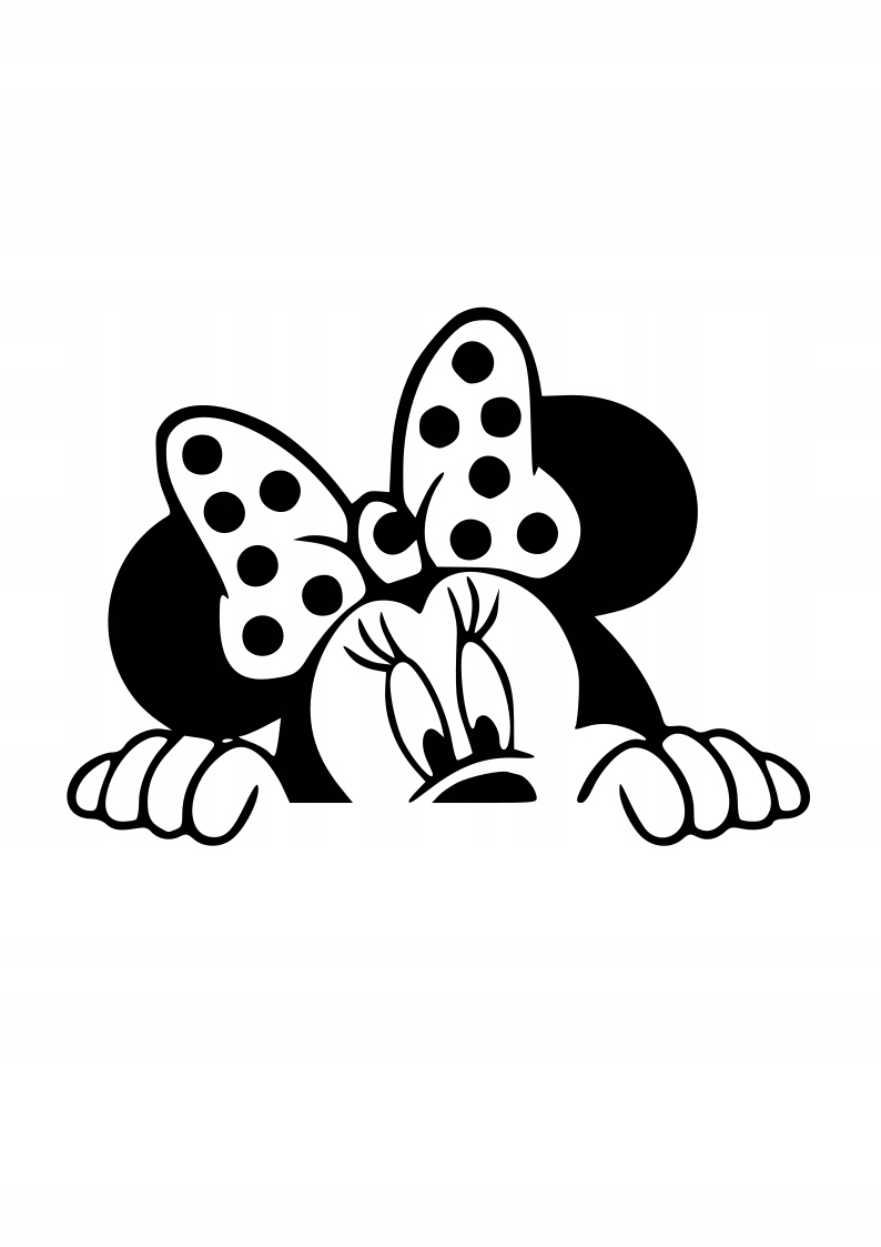 

Naklejka na samochód auto, Minnie, wlepa 20cm