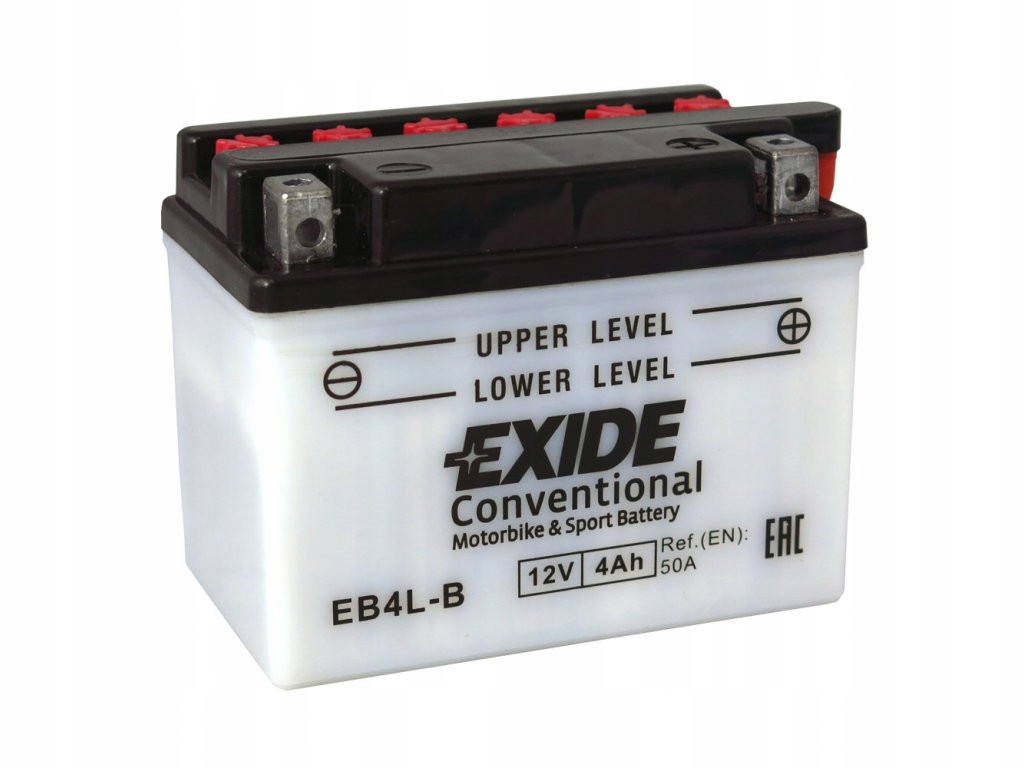 Akumulator Motocyklowy Rozruchowy Exide YB4L-B EB4L-B 12V 4AH 50A P+