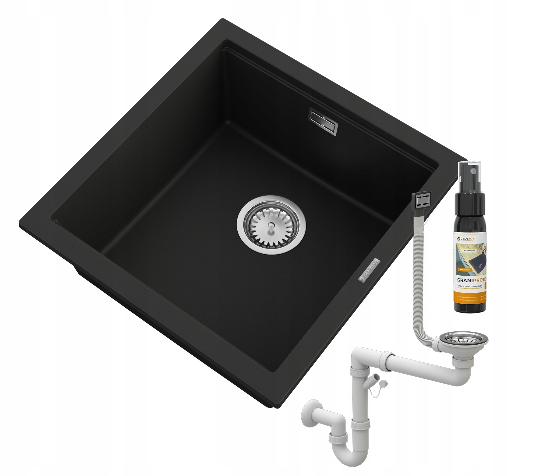 Granitový Závesný Drez Na Dosku S Obdĺžnikovým Prepadom TUGA48