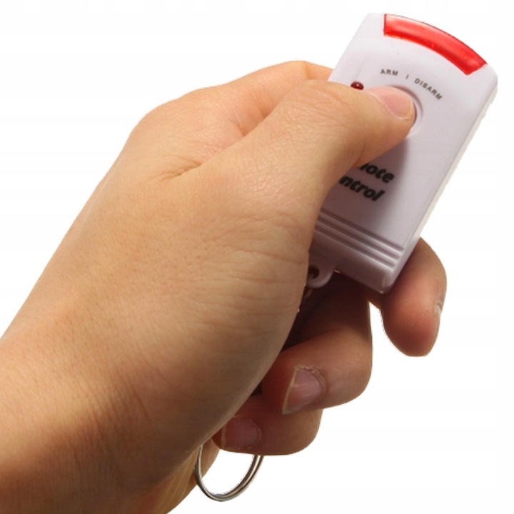 ALARM BEZPRZEWODOWY CZUJNIK RUCHU 105dB + 2 PILOTY Stan opakowania oryginalne