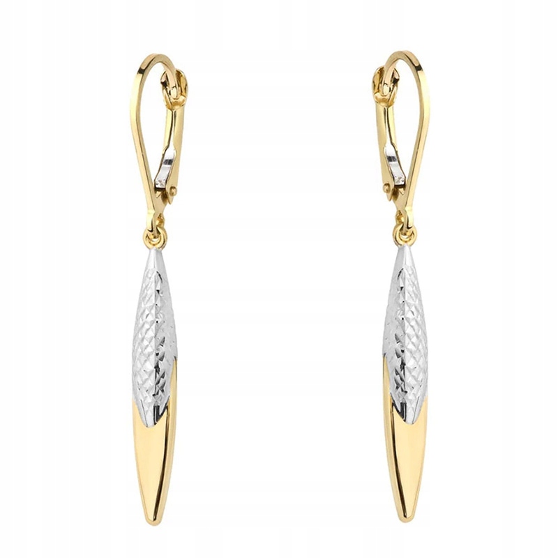 Zlaté Náušnice pr 585 Slzy Sopelky 14k