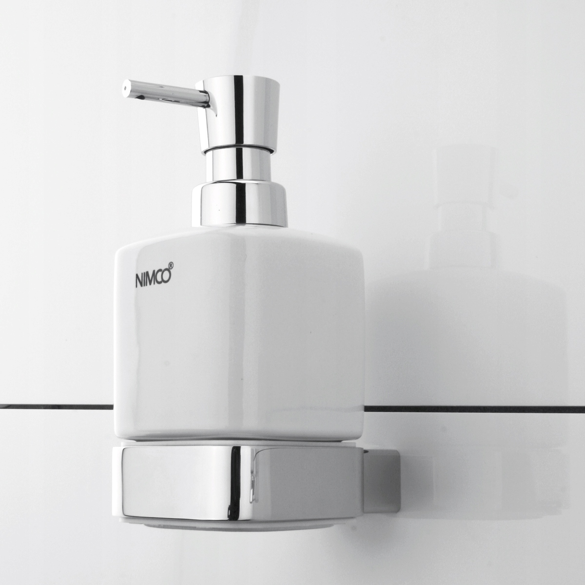 Nimco Kibo chrom koupelnový dávkovač, keramika, pumpa plast Ki 14031K-26