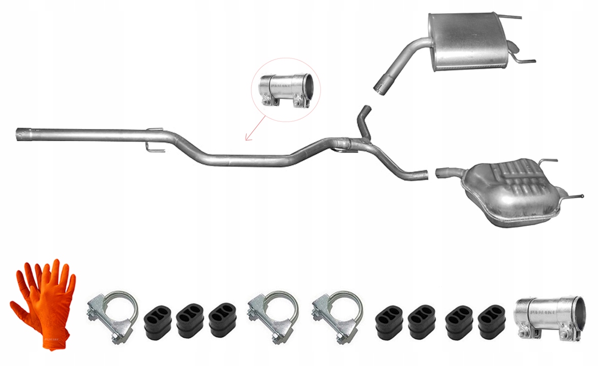 Opel Vectra C 2.0 129 kW (od 2003) Hatchback Sedan Trubka Tlumič L+p