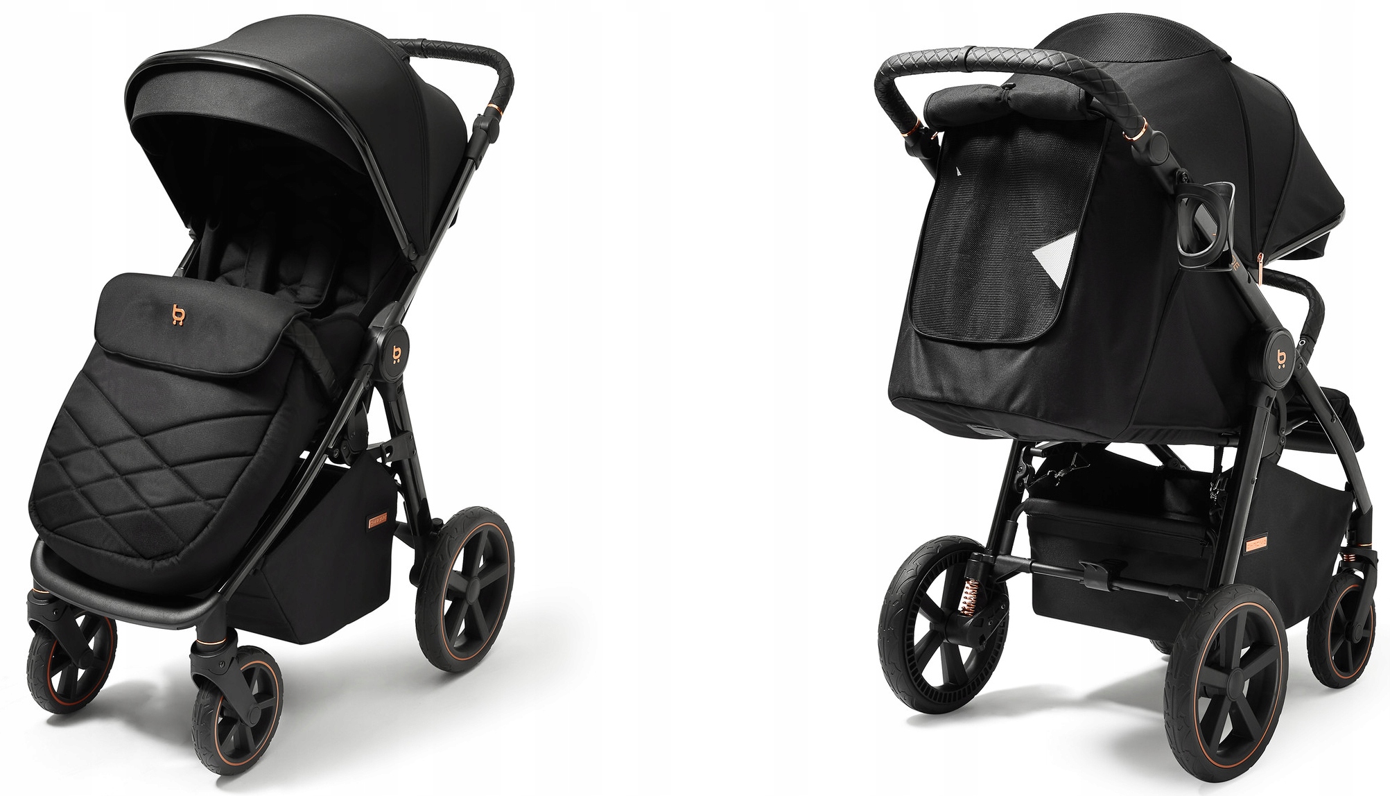 WÓZEK FUTURE DESIGN XPLODE CHROM FOLIA DO 22KG JET BLACK Elementy zestawu Spacerówka